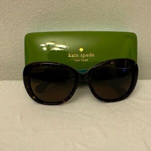 Kate Spade Tortoise Sunglasses with Green Case